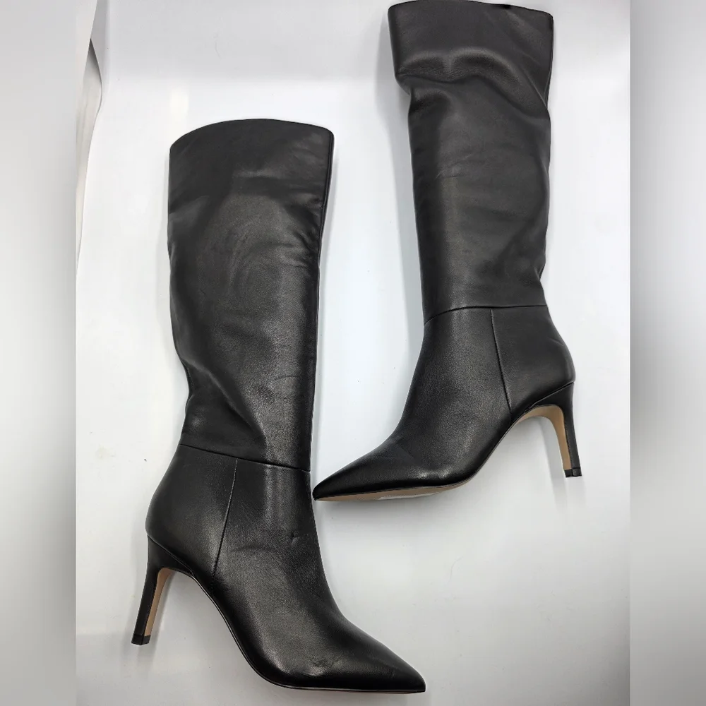 Marc Fisher Knee High Leather Boots Size 5 - Picture 12 of 14